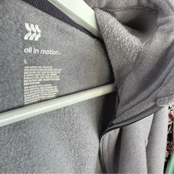 All In Motion Lavender Purple Hoodie Zipper Zip Up Sweatshirt Large - Picture 12 of 12